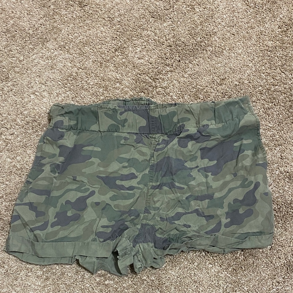 Celebrity Pink Green Camo Jean Shorts
